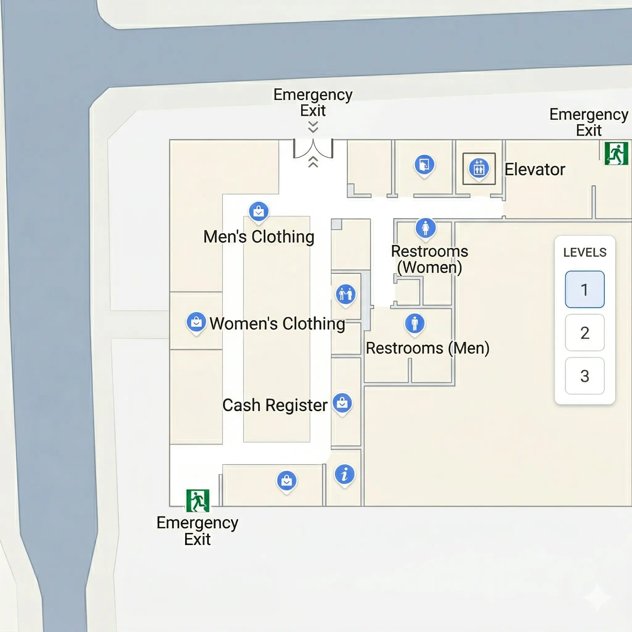 Building with indoor map